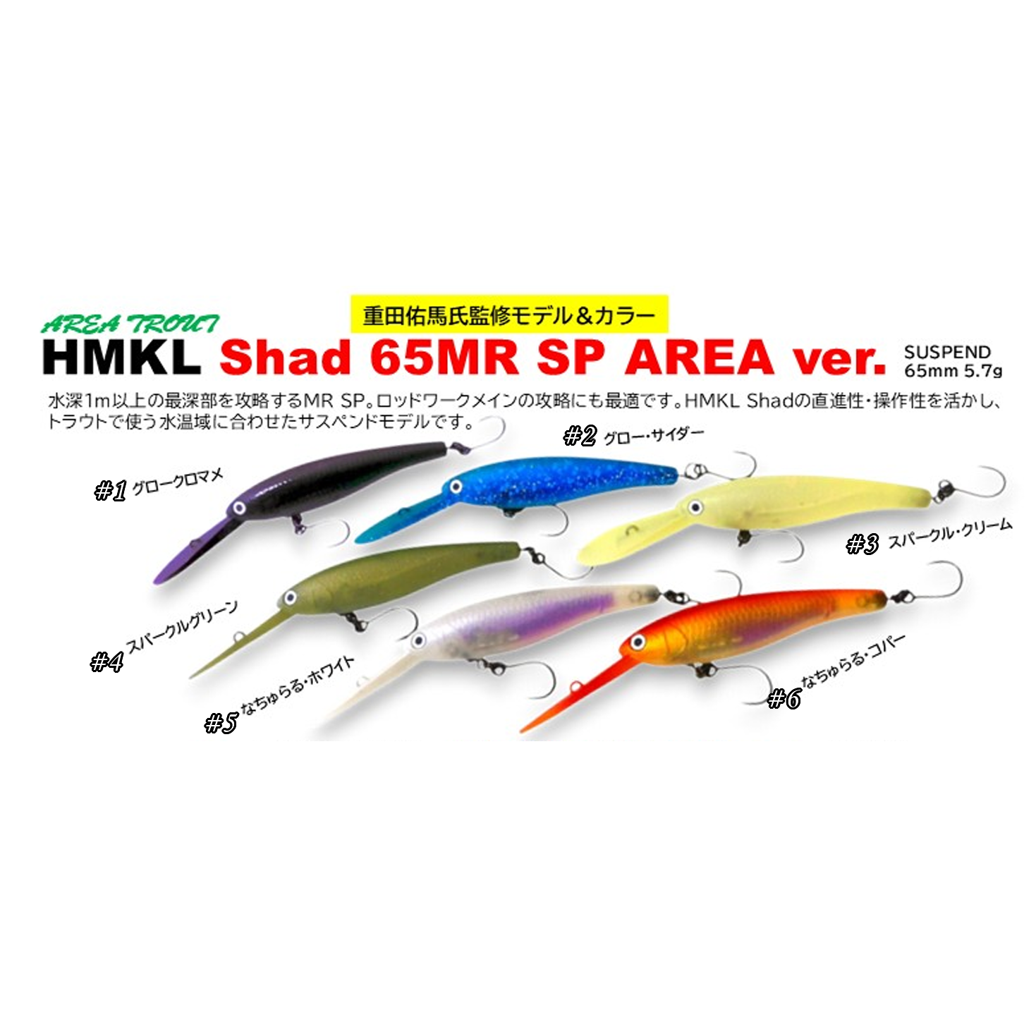 HMKL Shad 65 MR SP AREA ver.（シャッド65MR SP） – t-Route
