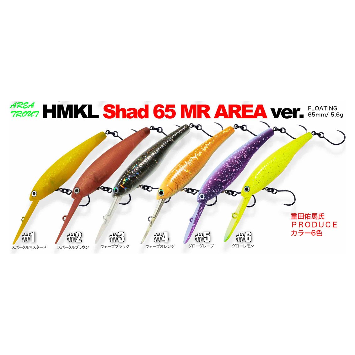 HMKL Shad 65 MR F AREA ver.（シャッド65）