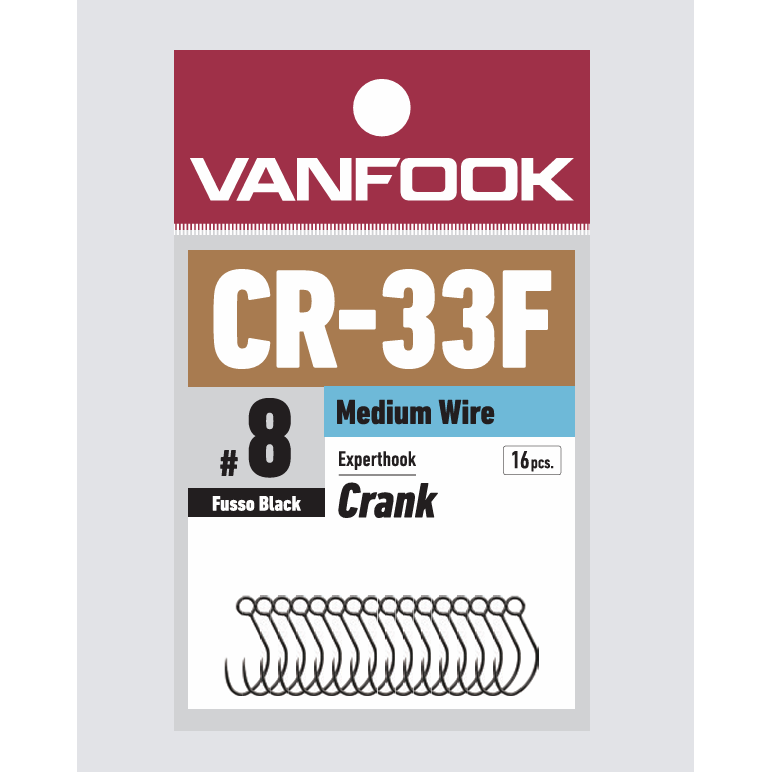 VANFOOK Experthook Crank Inline Eye [CR-33F]（ヴァンフック エキスパートフッククランク縦アイ）